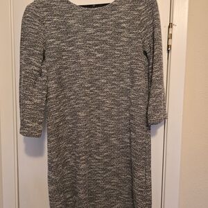 Elegant Long Sleeve Gray Dress